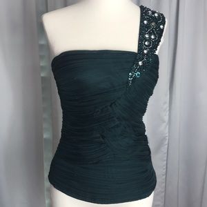 Gorgeous embellished forest green too Small